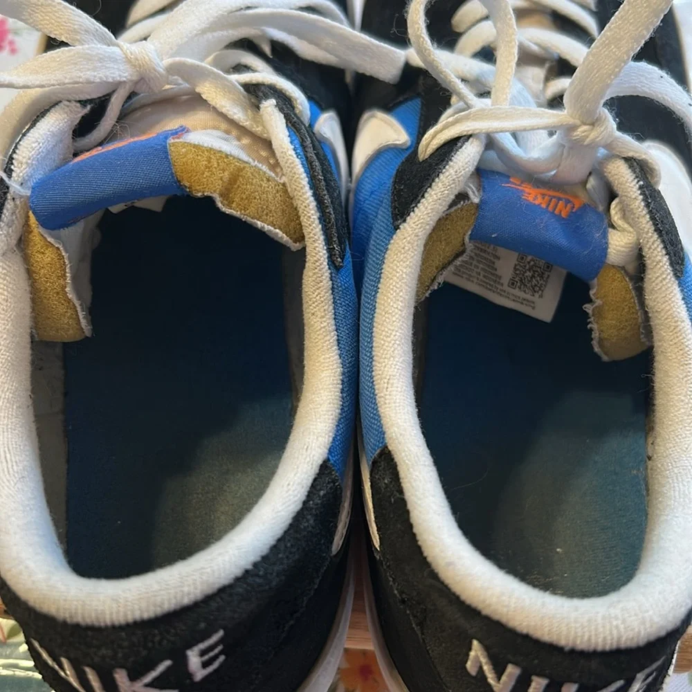 Nike Men’s Heritage SB Skateboard Sneakers Shoes Black and Blue EUC - Picture 5 of 11